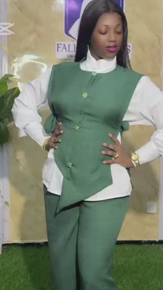 Ensemble Trois pièces de tissu Lin et Chanel pour Femme